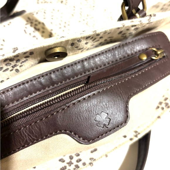 Lucky brand Brown and Cream Patterned canvas Tote Bag - Picture 7 of 8
